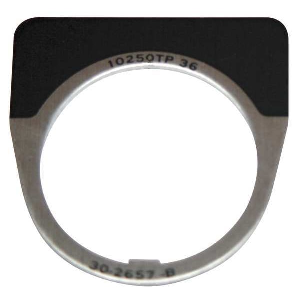 Placa de leyenda en blanco Eaton Cutler-Hammer, semicircular, negro - 10250TM36