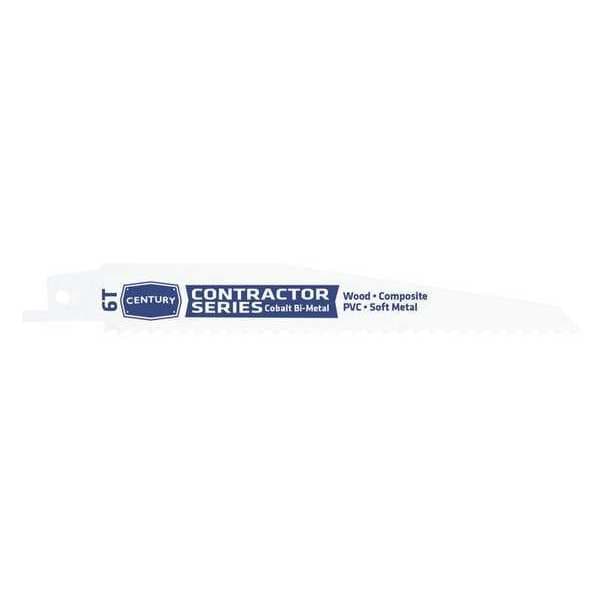 Century Drill & Tool 6" L x General Purpose Cutting Contractor Bi-Metal Recip Blade, 6Tx6 in. - 07606