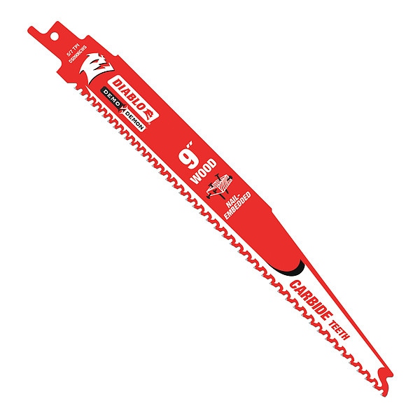 Diablo 9" L x Demolition Cutting Reciprocating Saw Blade - DS0906CWS