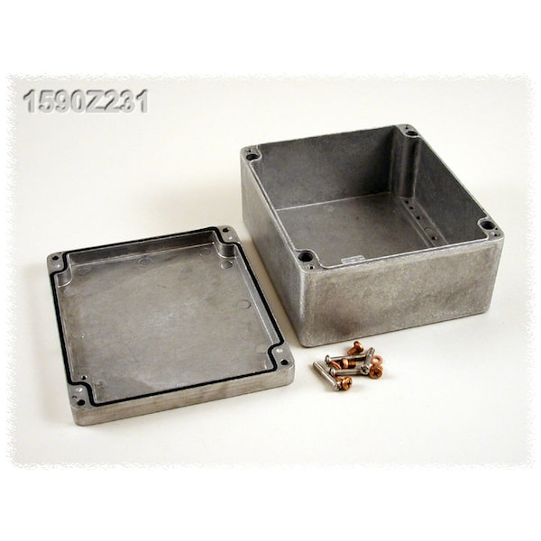 Hammond Aluminum Electrical Enclosures, 9.06 in H, 4.33 in D, 7.87 in W, NEMA 4, 4X, 6, 6P, 12, 13 - 1590Z231