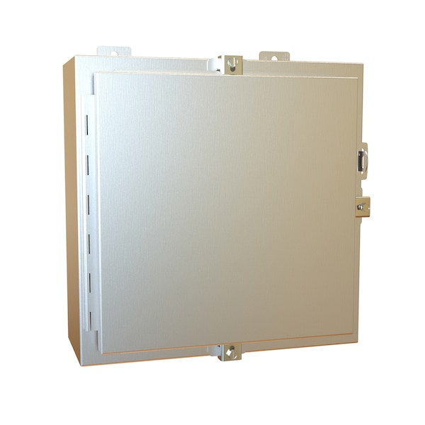 Hammond 304 Stainless Steel Electrical Enclosures, 16 in H, 6 in D, 16 in W, NEMA 4X, Hinged - 1418N4SSG6