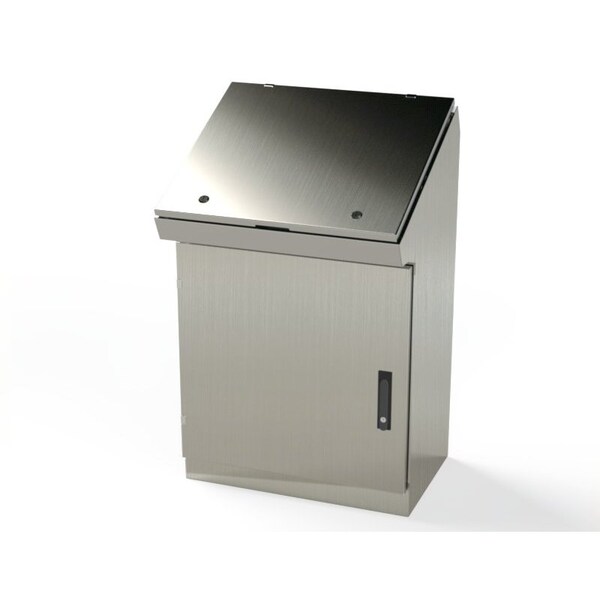 Saginaw Control & Engineering 304 Stainless Steel Electrical Enclosures, 4-1/4 in H, 15-1/2 in D, 25-1/4 in W, Hinged - SCE-402516SDCSS