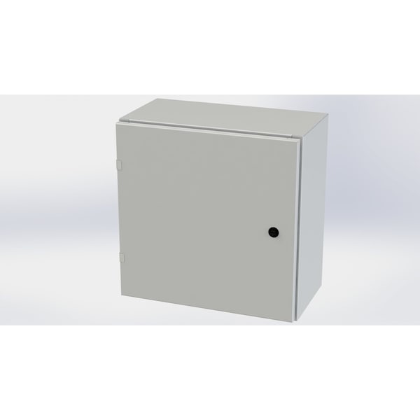 Saginaw Control & Engineering Carbon Steel Electrical Enclosures, 20 in H, 10 in D, 20 in W, NEMA 3R, 4, 12, 13, Hinged - SCE-20EL2010LPLG