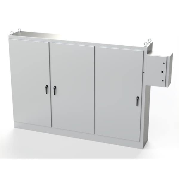 Saginaw Control & Engineering Carbon Steel Electrical Enclosures, 84 in H, 18 in D, 117-1/2 in W, NEMA 3R, 12, 13, Hinged - SCE-84XR3EW18