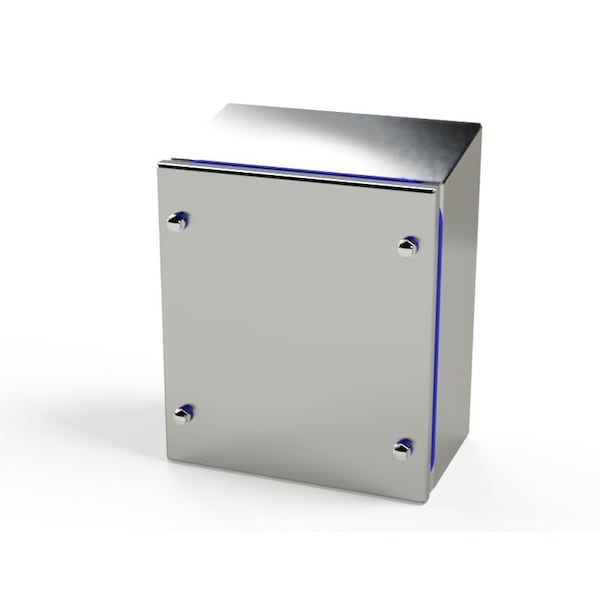 Saginaw Control & Engineering 304 Stainless Steel Electrical Enclosures, 8-1/2 in H, 4 in D, 7-1/2 in W, NEMA 3R, 4, 4X, 12, 13 - SCE-9KJ0804SSST