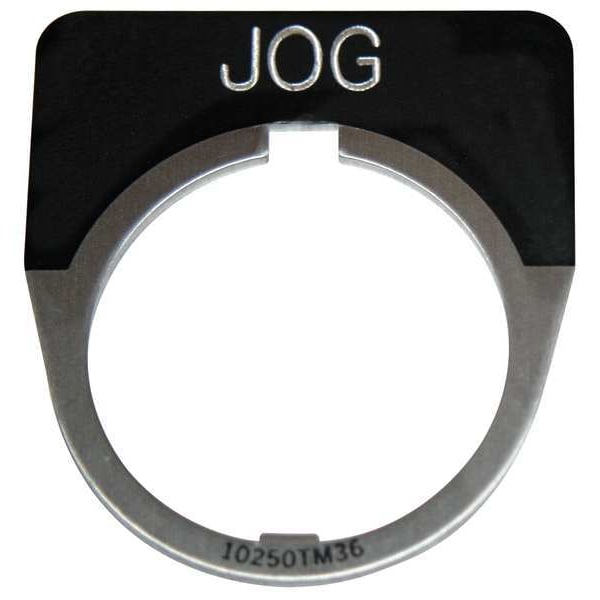 Placa Legendaria Eaton Cutler-Hammer, Media Luna, Jog, Negro - 10250TM19