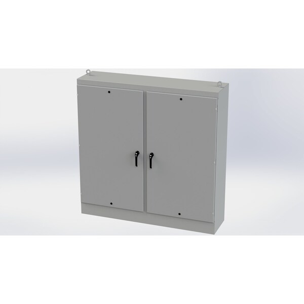 Saginaw Control & Engineering Carbon Steel Electrical Enclosures, 72 in H, 18 in D, 72 in W, NEMA 3R, 4, 12, 13, Hinged - SCE-72EL7218FSD