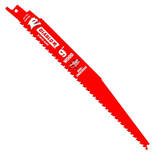 Diablo Bi-Metal Recip Blade for Nail Embe, PK15, 15 PK - DS0912BW15