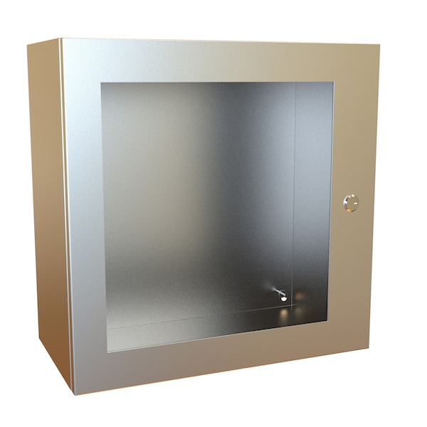 Hammond Stainless Steel Electrical Enclosures, 20 in H, 10 in D, 20 in W, NEMA 4X, Hinged - EN4SD202010WSS
