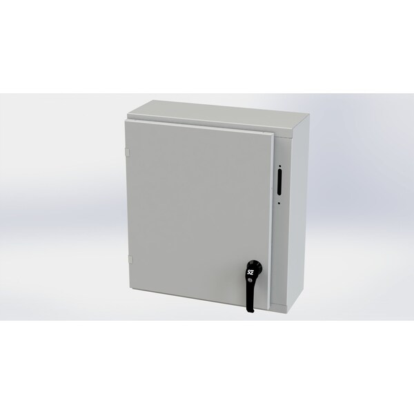 Saginaw Control & Engineering Carbon Steel Electrical Enclosures, 24 in H, 8 in D, 21.38 in W, NEMA 3R, 4, 12, 13, Hinged - SCE-24XEL2108LPLG
