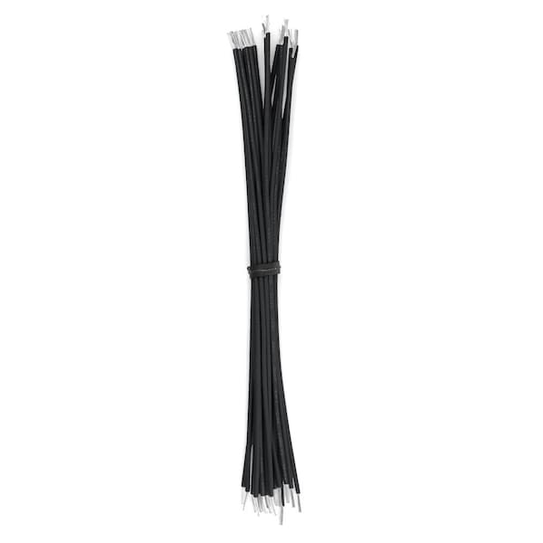 Remington Industries Wire Lead, 26 AWG, Solid, Black, 18 in 250 PK - CS26UL1007SLDBLA-18-250