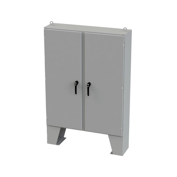 Saginaw Control & Engineering Carbon Steel Electrical Enclosures, 60 in H, 12 in D, 48 in W, NEMA 3R, 4, 12, 13, Hinged - SCE-60EL4812LPPL