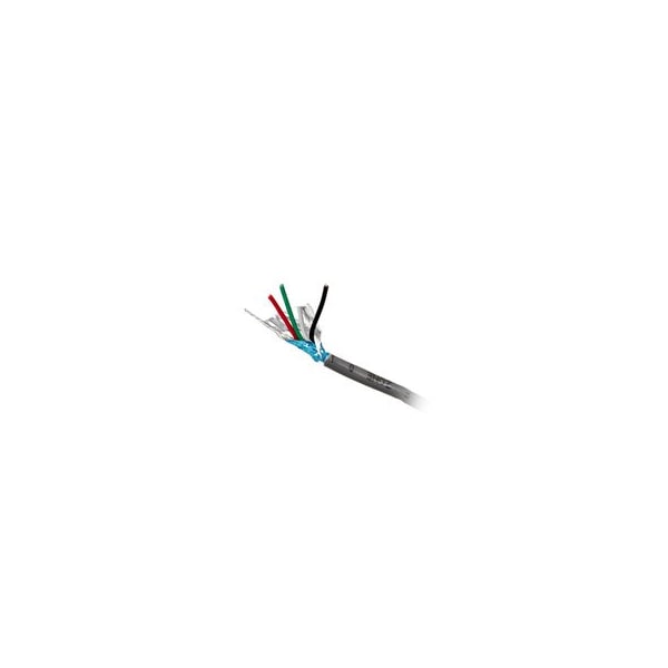 Swe-Tech 3C Shielded Security/Alrm Wire, Gray, 22/4 22AWG 4 Conductor, Stranded, CMR / Inwall rated, Pullbox, 500ft - FWT10K4-54212SF