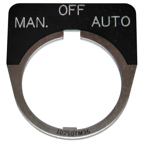 Placa de leyenda Eaton Cutler-Hammer, Manual Apagado Automático, Negro - 10250TM68