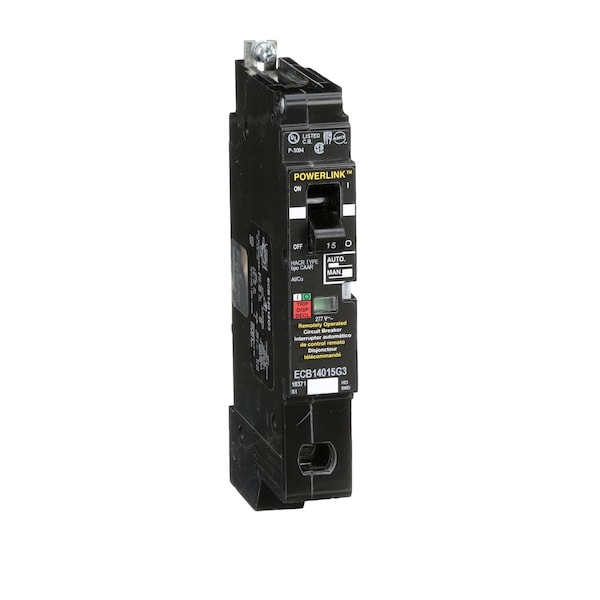 Square D Molded Case Circuit Breaker, ECB-G3 Series, 15A, 1 Pole, 277/480V AC, 65kA at 120V AC - ECB14015G3
