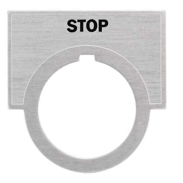 Placa de leyenda Siemens, Stop, Aluminio Cepillado - 52NL04