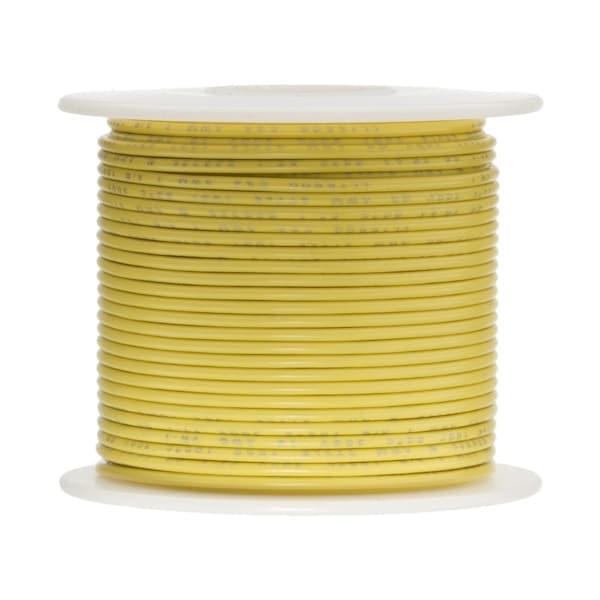 Remington Industries Hookup Wire, 14 AWG, Yellow, 100 ft - 14UL3173STRYEL100
