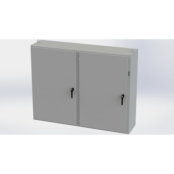 Saginaw Control & Engineering Carbon Steel Electrical Enclosures, 60 in H, 18 in D, 77-3/4 in W, NEMA 3R, 4, 12, 13, Hinged - SCE-60X2D7818