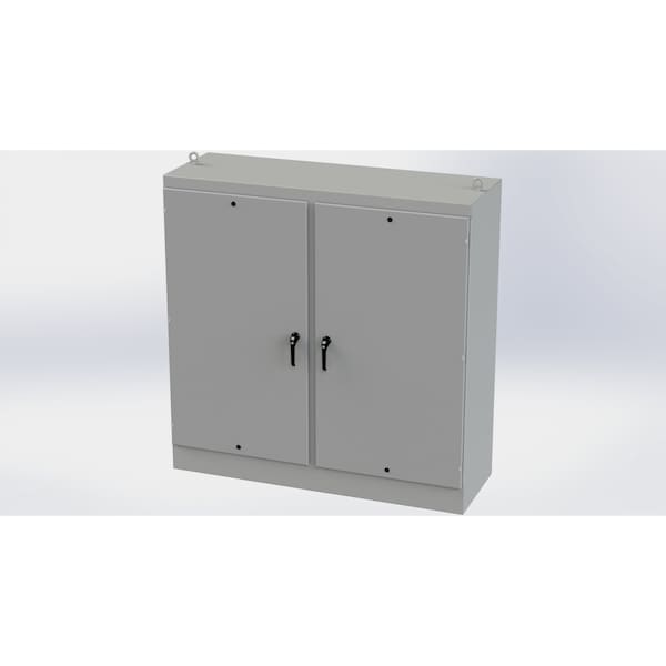 Saginaw Control & Engineering Carbon Steel Electrical Enclosures, 72 in H, 24 in D, 72 in W, NEMA 3R, 4, 12, 13, Hinged - SCE-72EL7224FSD