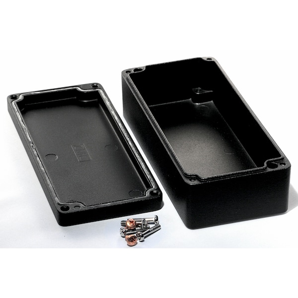 Hammond Aluminum Electrical Enclosures, 6.89 in H, 2.05 in D, 3.15 in W, NEMA 4, 4X, 6, 6P, 12, 13 - 1590Z130BK
