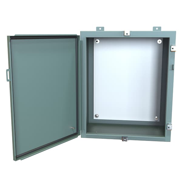 Hammond Steel Electrical Enclosures, 24 in H, 12 in D, 20 in W, NEMA 4, Hinged - 1418N4E12