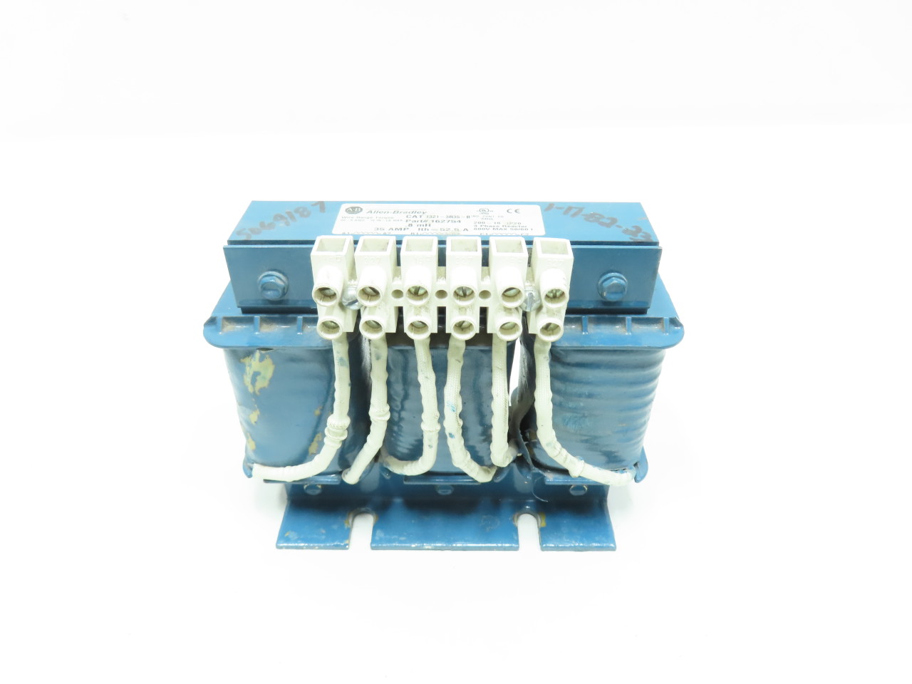 ALLEN BRADLEY 1321-3R35-B 0.8MH 3PH 600V-AC LINE AND LOAD REACTOR