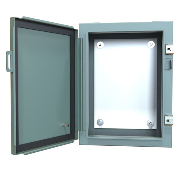 Hammond Steel Electrical Enclosures, 16 in H, 6 in D, 12 in W, NEMA 12, Hinged - 1418B6