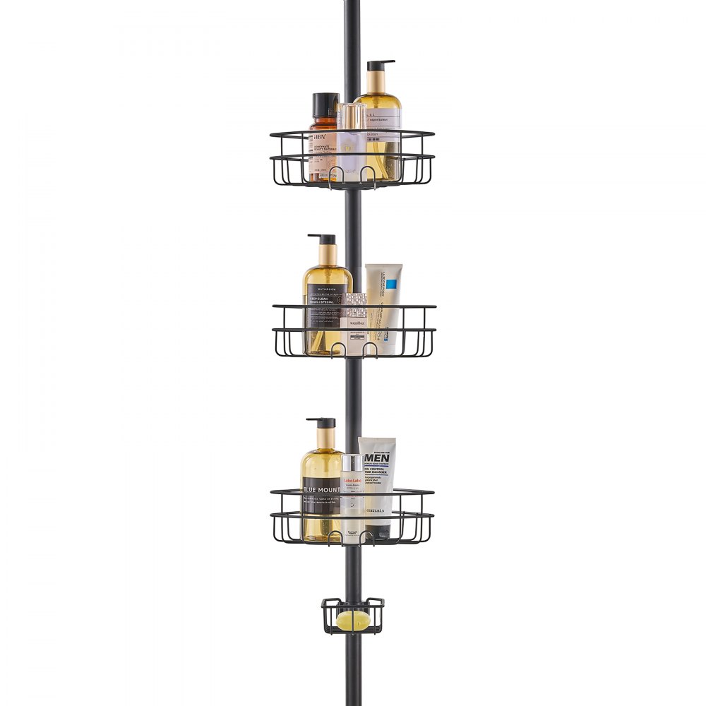 VEVOR 39" to 125" High Shower Corner Caddy Tension Pole Rust-Proof Tension Pole - SCTPHSBXGKKSTNM88V0