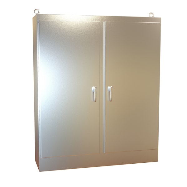 Hammond 304 Stainless Steel Electrical Enclosures, 72 in H, 18 in D, 60 in W, NEMA 4X, Hinged - HN4FS726018SS