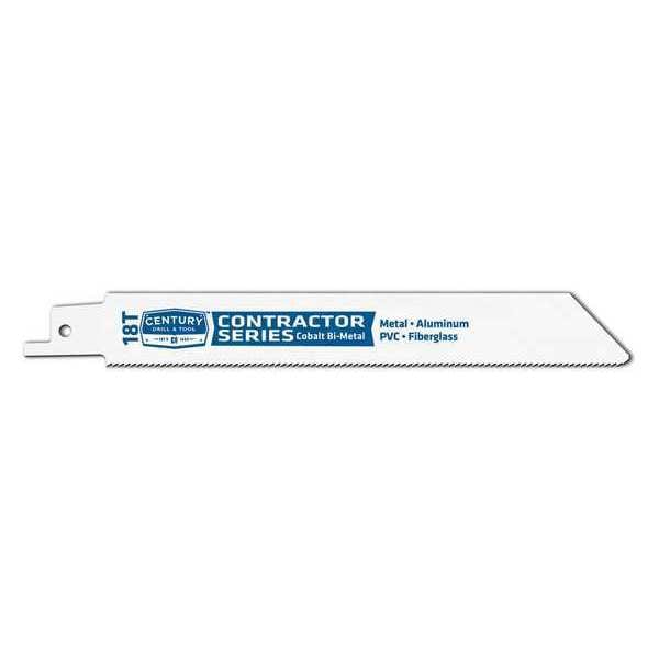 Century Drill & Tool 6" L x Metal Cutting Contractor Bi-Metal Recip Blade, 18Tx6 in - 07618