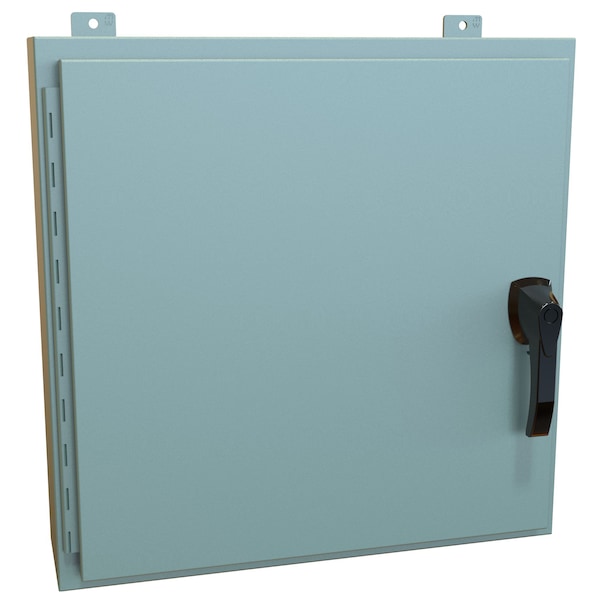Hammond Steel Electrical Enclosures, 24 in H, 6 in D, 24 in W, NEMA 4, Hinged - HW24246GYHK