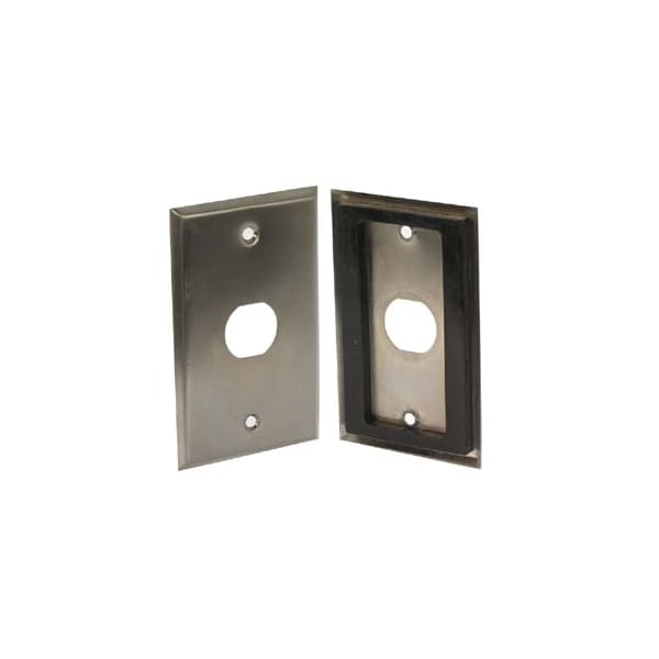 Bestlink Netware Single Gang Stainless Steel Wallplate with Water Seal- 1-Port - 101840