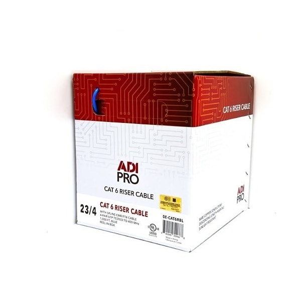 Adipro 23/4 C6 CMR/FT4 BLUE 1M RL/BOX UL/ETL 100% COPPER - 0E-CAT6RBL