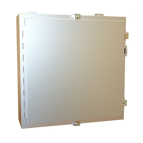 Hammond 304 Stainless Steel Electrical Enclosures, 20 in H, 6 in D, 20 in W, NEMA 4X, Hinged - 1418N4SSD6