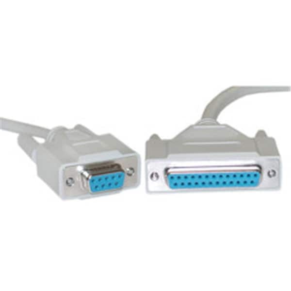 Cable Nulo CableWholesale 10D1-21406 DB9 Hembra a DB25 Hembra  UL Clasificado  8 Conductores  6 pies - 10D1-21406
