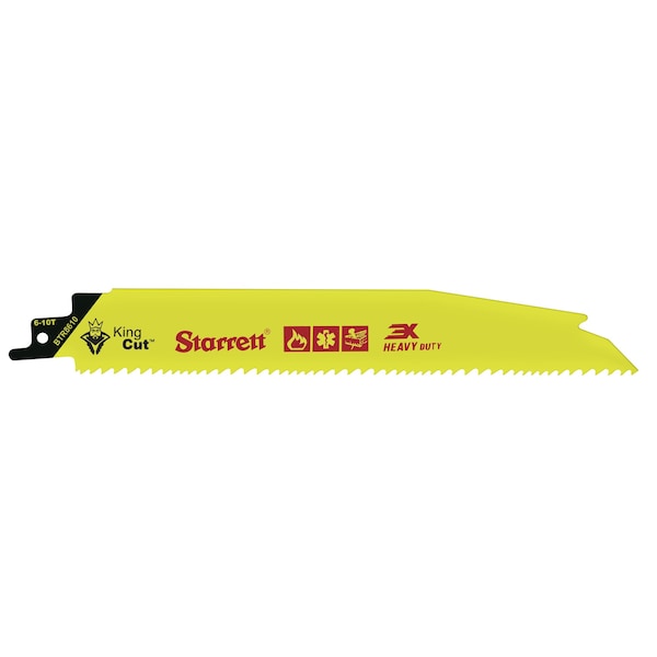 Starrett 3X Power - King Cut Fire Rescue And Demolition, Reciprocating Blades, 8" X 1 X .063 X 6-10 Tpi, 2Pk - BTR8610-2