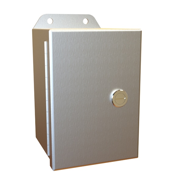 Hammond Aluminum Electrical Enclosures, 6 in H, 4 in D, 4 in W, NEMA 4X, Hinged - EJ644AL
