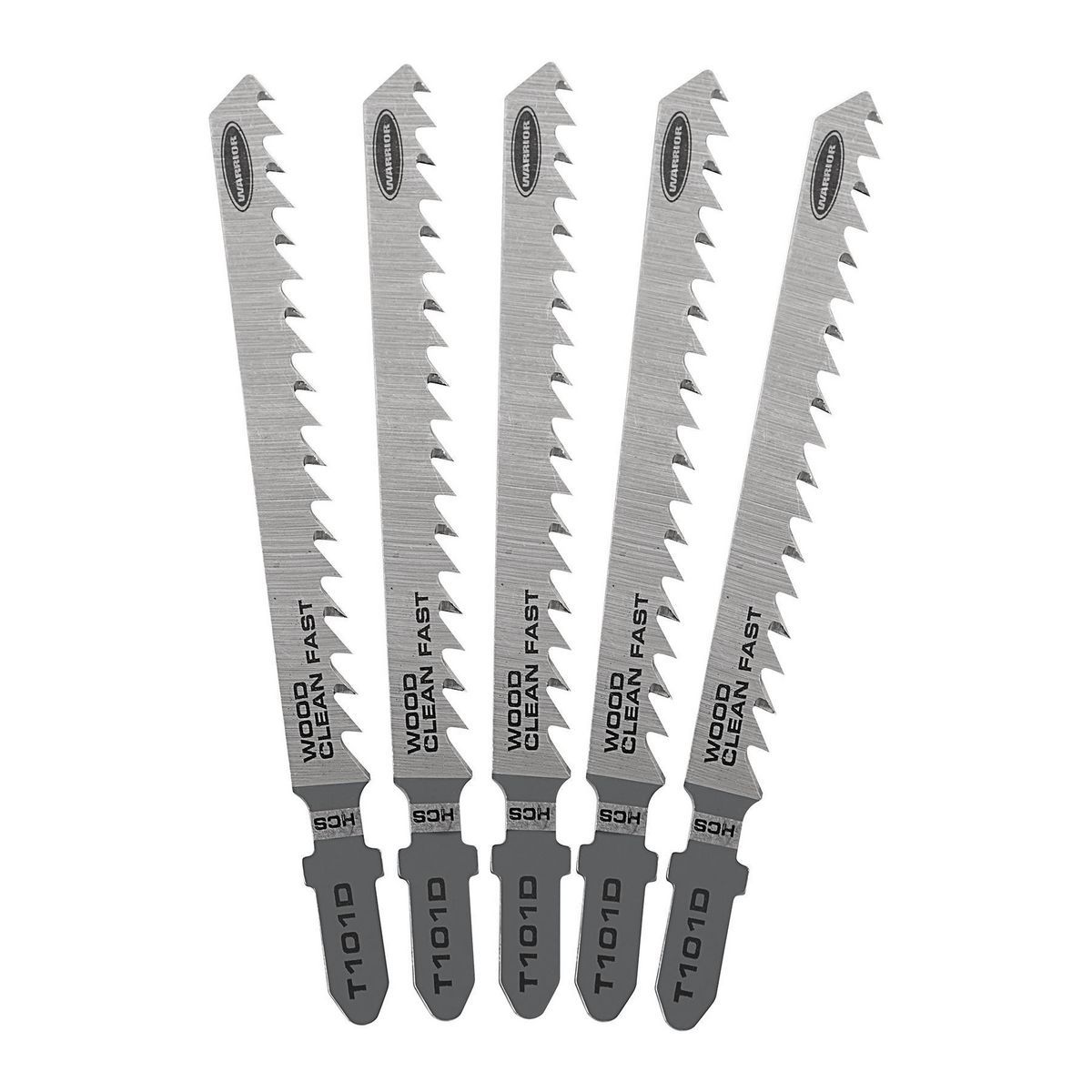 Cuchillas para sierra de calar Warrior 6 TPI con mango en T para madera, paquete de 5 - 68072