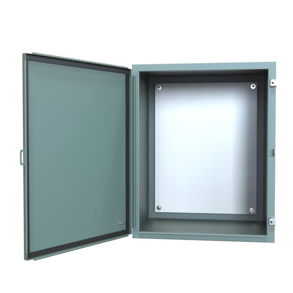 Hammond Steel Electrical Enclosures, 30 in H, 20 in D, 24 in W, NEMA 12, Hinged - 1418K20