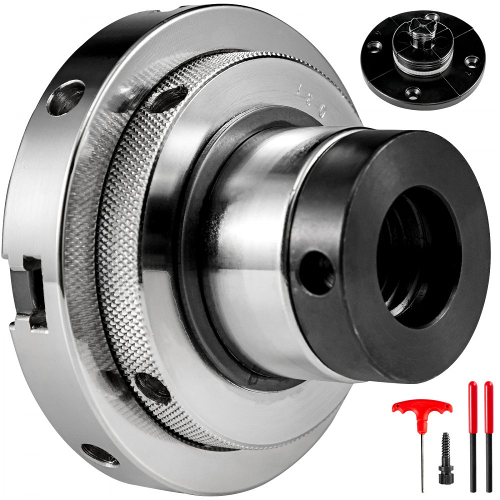 VEVOR Lathe Chuck, 4inch Nova Chuck Self-centering Independent 4 Jaws Mini Wood Bowl Chuck Steel Accessories for Woodworking - KP4CNWKP000000001V0