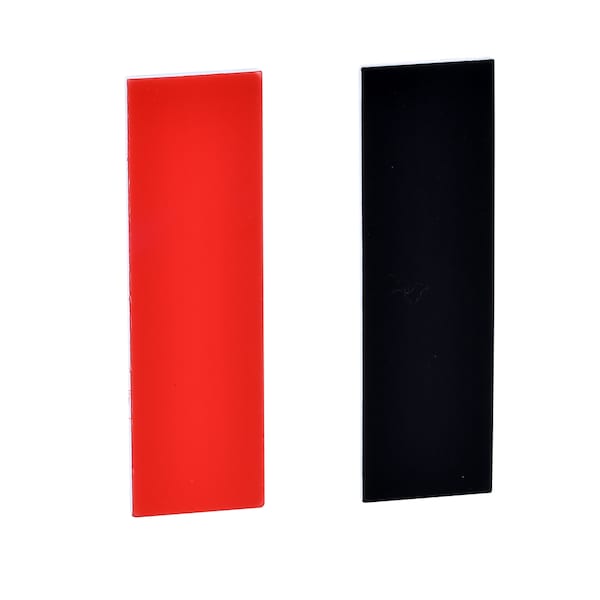 Schneider Electric Lengüeta en blanco, Harmony XB4, Harmony XB5, negro/rojo, 8 x 27 mm, para soporte de 30 x 40 mm, sin marcar - ZBY0101.