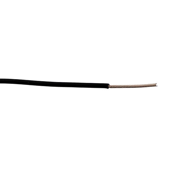 Zoro Select High Temp and High-Voltage Wire, TFE, 18 AWG, Black, 25 ft - 827D57