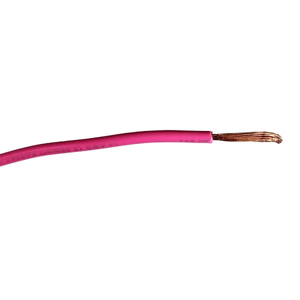 Zoro Select High Temp and High-Voltage Wire, MTW, 14 AWG, Pink, 25 ft - 827D81