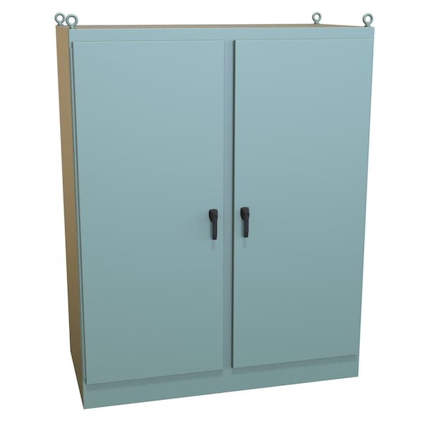 Hammond Steel Electrical Enclosures, 90 in H, 36 in D, 72 in W, NEMA 4, Hinged - HN4FS907236