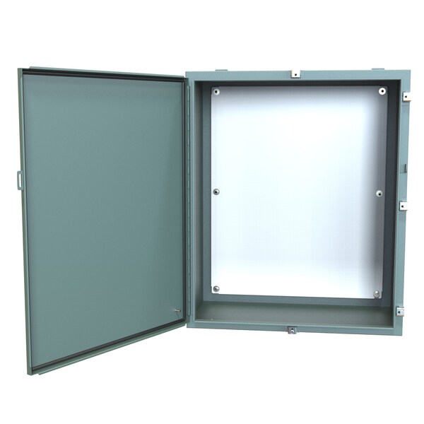 Hammond Steel Electrical Enclosures, 36 in H, 16 in D, 30 in W, NEMA 4, Hinged - 1418N4M16