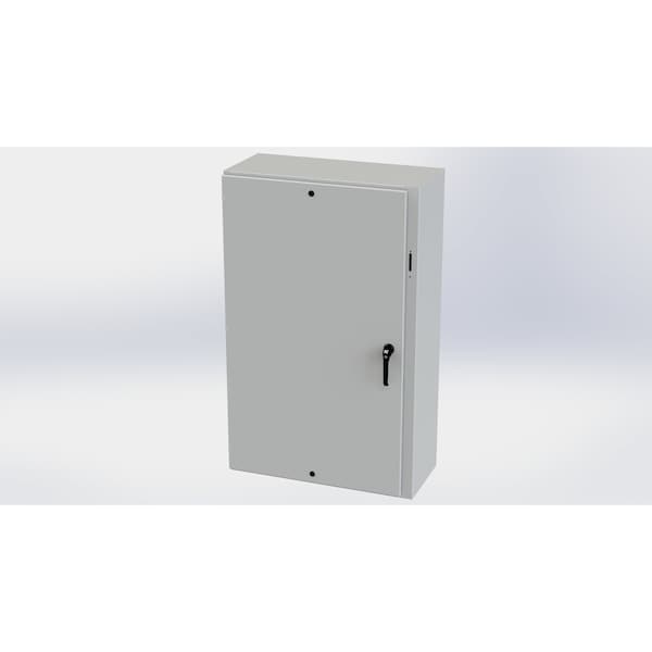 Saginaw Control & Engineering Carbon Steel Electrical Enclosures, 60 in H, 16 in D, 37.38 in W, NEMA 3R, 4, 12, 13, Hinged - SCE-60XEL3716LPLG