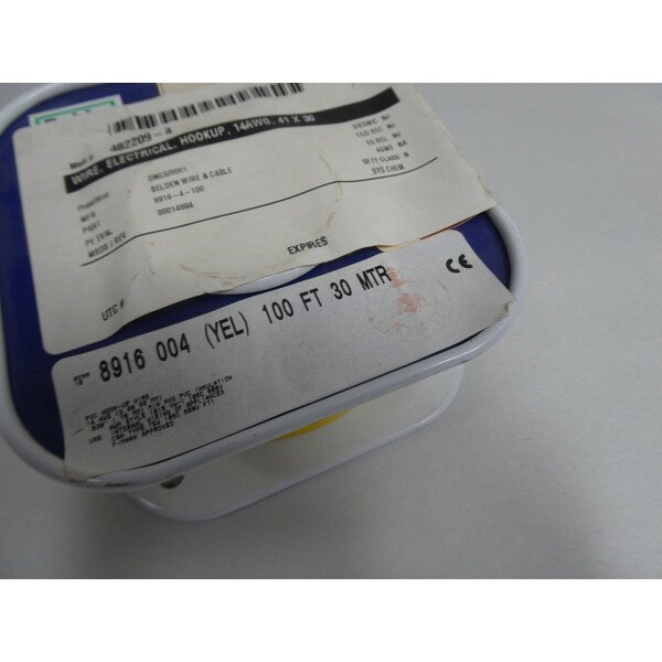 Belden YELLOW PVC HOOK-UP 14AWG 100FT WIRE - 8916-004