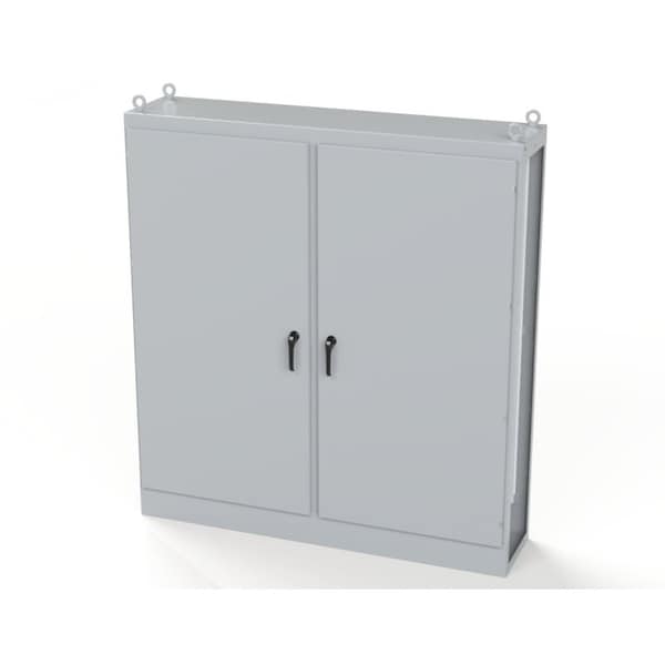 Saginaw Control & Engineering Carbon Steel Electrical Enclosures, 84 in H, 18 in D, 77-1/2 in W, NEMA 3R, 12, 13, Hinged - SCE-84XMC2D18
