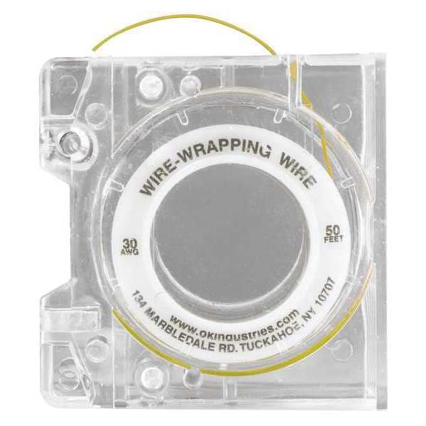 Ok Industries 30 AWG Wire Wrapping Wire with Dispenser 50 ft. YL - WD-30-Y