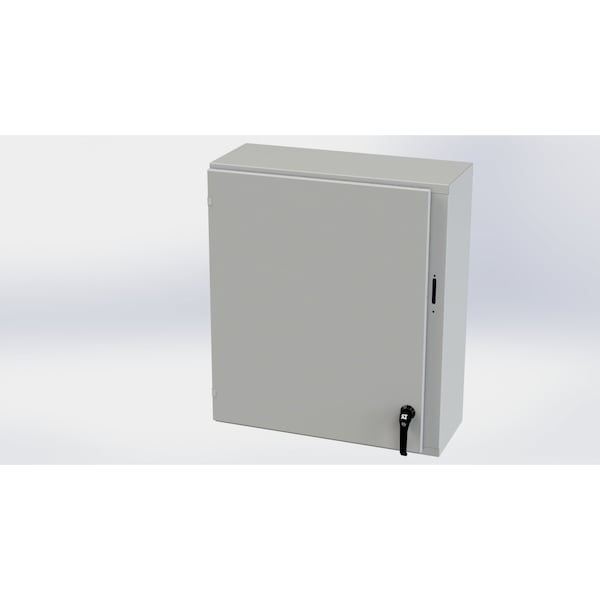 Saginaw Control & Engineering Carbon Steel Electrical Enclosures, 36 in H, 12 in D, 31.38 in W, NEMA 3R, 4, 12, 13, Hinged - SCE-36XEL3112LPLG